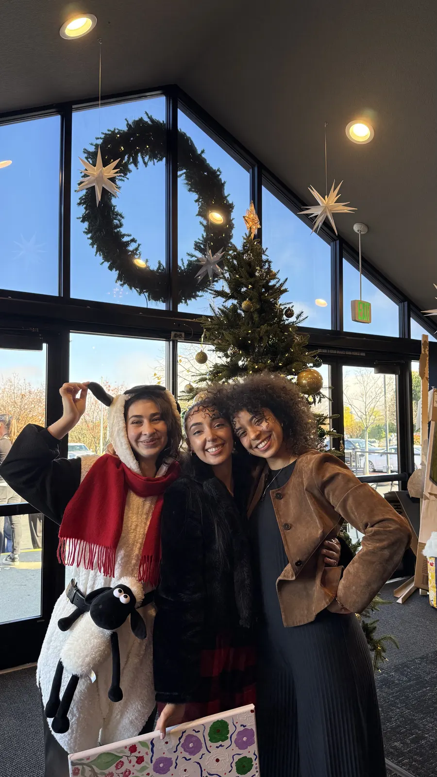 Vera with two friends during her first year at BSSM.